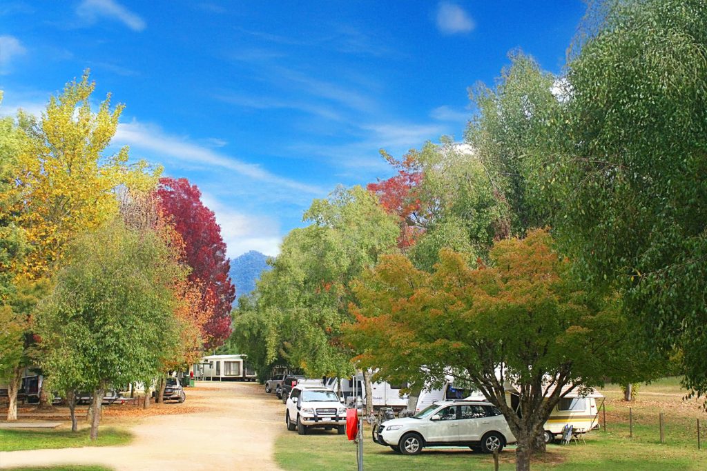 04-bright-valley-holiday-park-slab-powered-site Slab Powered Site, Bright Valley Holiday Park, Bright, Porepunkah, Big 4, Victoria, Alpine Region, Caravanning and Camping